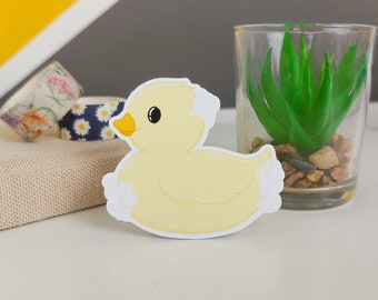 Bubble Ducky Sticker - Rubber Duck - Bubbles - Bubble Bath - Yellow Duck - Cute Duck Sticker - Scrapbook - Journaling - Scrapbooking