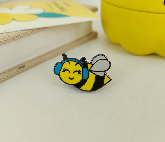 Enamel Pins & Brooches, Bee Happy Brooch