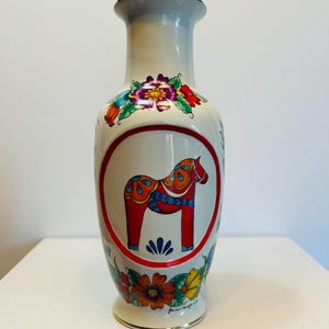 Swedish Dala Horse Vase