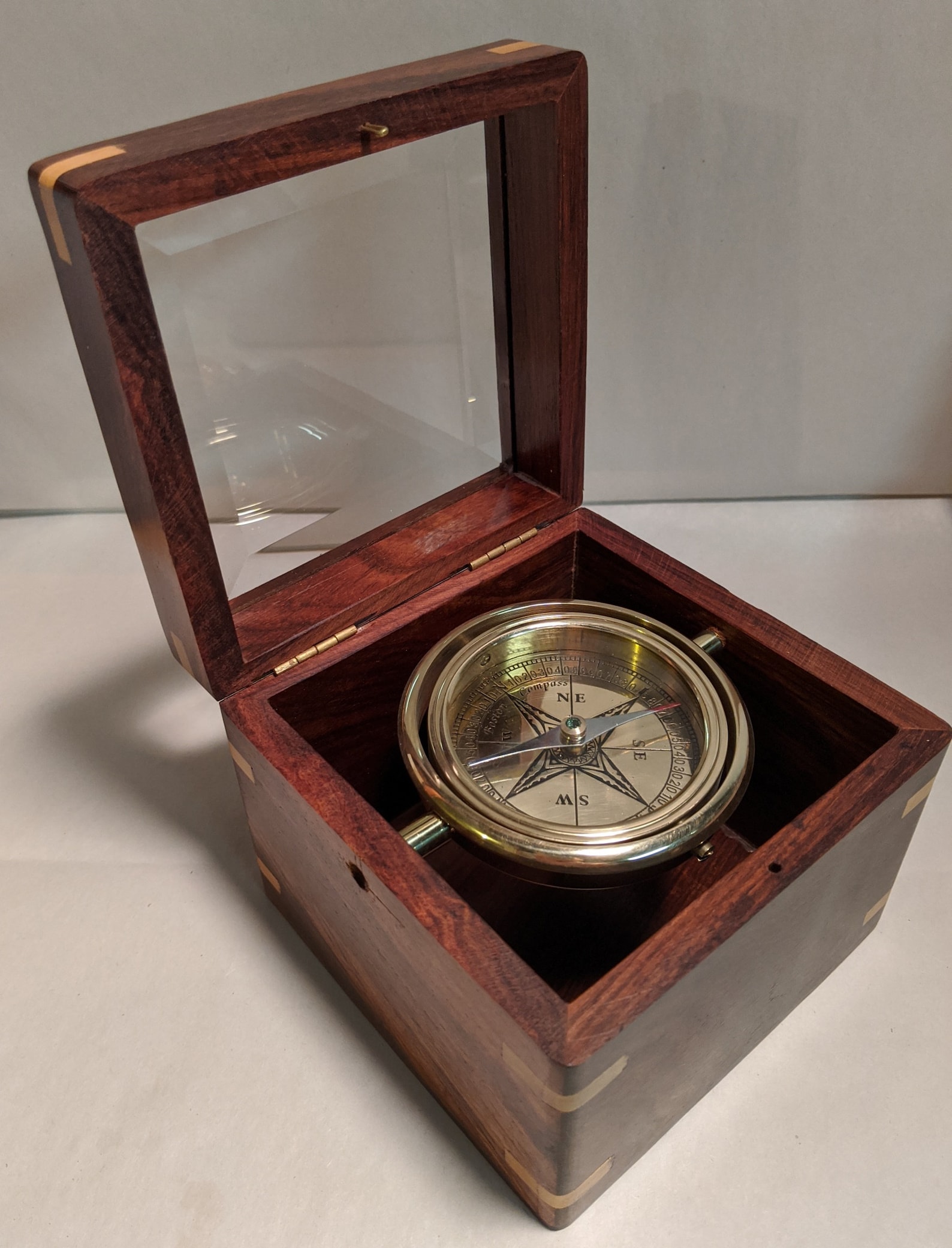 Elegant Desk Compass Gift Engraved with your choice of Etsy