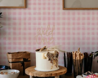 Pink Stripe Peel and Stick Wallpaper: Removable Wall Decor