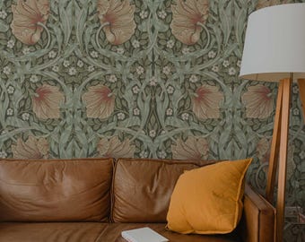 Pimpernel by William Morris Wallpaper - Bayleaf Manilla Floral Peel and Stick Mural