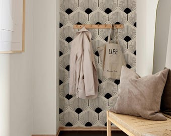 Beige Floral Peel and Stick Wallpaper: Removable Wall Decor