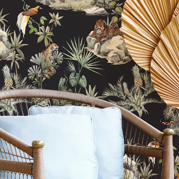 Leopard Peel and Stick Wallpaper: Removable Animal Print