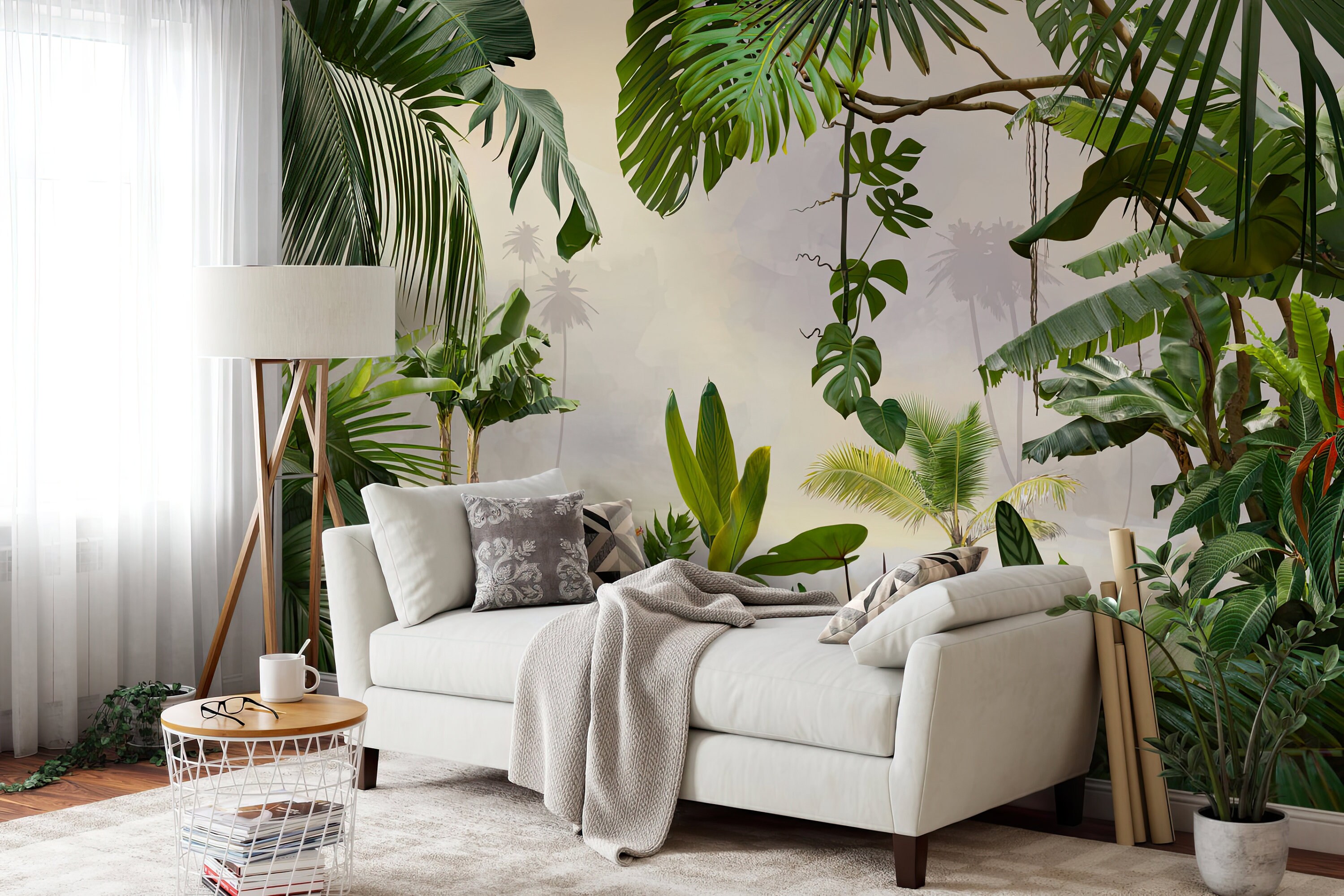 Rainforest Tropical Wallpaper Peel and Stick Jungle Flower - Etsy UK