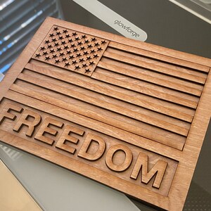 Laser Ready Freedom USA Flag svg | Freedom USA svg | No Physical Item will be sent - Digital Only | Digital SVG | Glowforge Tested | usa svg
