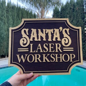 Laser Ready Santa Laser Workshop SVG | Laser cutter SVG | No Physical Item will be sent - Digital Only | Digital SVG | Glowforge Tested