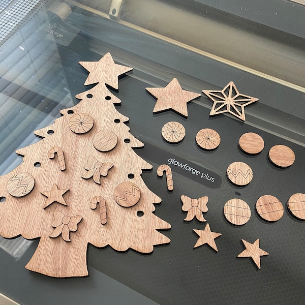 Laser Ready Christmas Tree diy SVG | Laser DIY Paint svg | Aucun article physique ne sera envoyé - numérique uniquement | SVG numérique | Glowforge testé