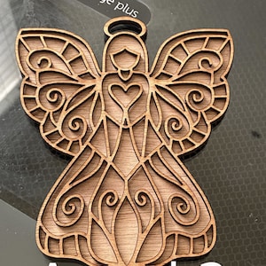 Pronto para laser/Cricut Angel 2 SVG | Enfeite de Natal SVG | Nenhum item físico será enviado | SVG digital | Desenhos de camisetas | Camisa de anjo svg