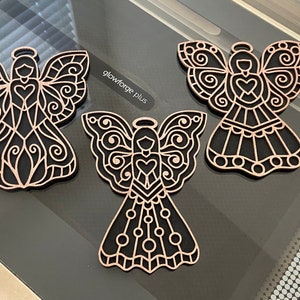 Laser Ready/Cricut Angel Ornament Set SVG | Christmas Ornament SVG | No Physical Item will be sent - Digital | Digital SVG | TShirt Designs