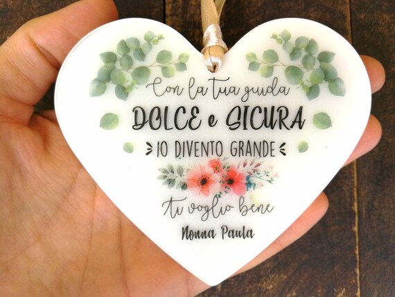 Pronto a dire Grande cuore in ardesia con incisione Cuore in