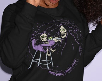 Pastel Goth Grim Reaper Death Kawaii Sweatshirt