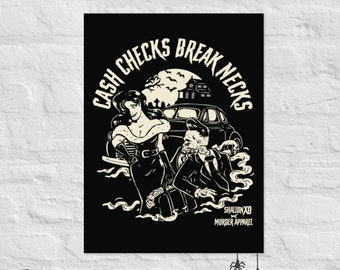 Feminist Women Empowerment Boss Lady Cash Checks Break Necks Poster