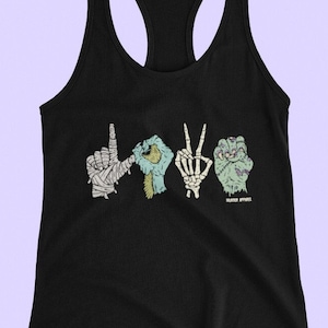 Monster Love Sign Language Racerback Tank