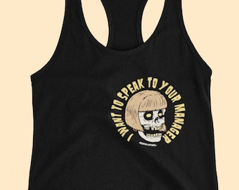 Karen Skull Funny Goth Racerback Tank
