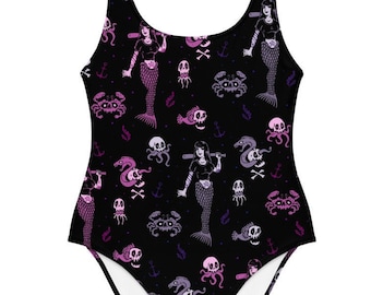 Goth Mermaid Metal Maillot de bain une pièce