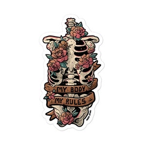 My Body My Rules Abortion Right Roe V Wade Sticker