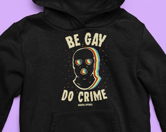 Be Gay Do Crime LGBTQ Pride Rainbow Hoodie