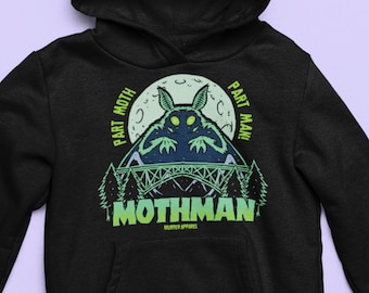 Sudadera con capucha retro Mothman