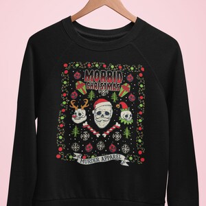 Morbid Ugly Christmas Gothic Skull Sweatshirt