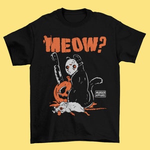 Black Cat Killer Jason Voorhees Halloween Friday the 13th T-Shirt