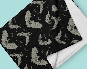 Bats Gothic Throw Blanket