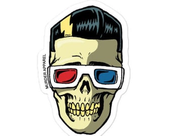3D Skull Sticker