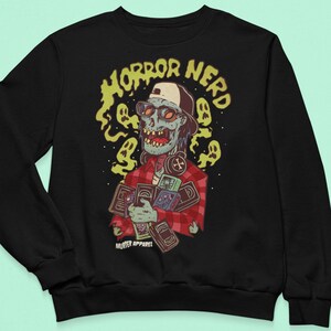 Retro Horror Nerd Zombie Sweatshirt