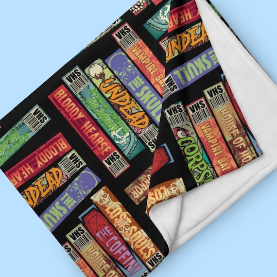 Vintage Horror VHS Throw Blanket