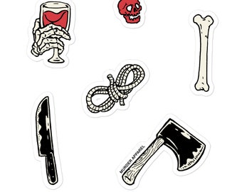 True Crime och Wine Murderino-klistermärkesark