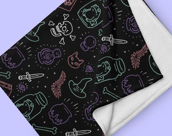 Witchy Vibes Throw Blanket