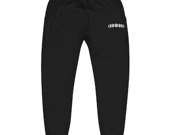 Moon Phases Embroidered Sweatpants