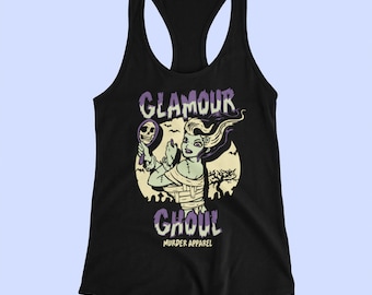 Glamour Ghoul Makeup Addict Halloween Racerback Linne