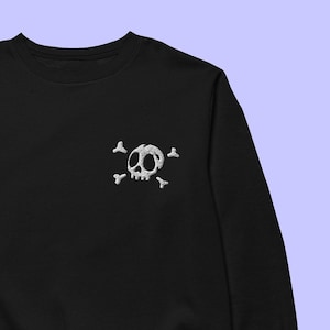 Skulls And Bones Embroidered Sweatshirtt