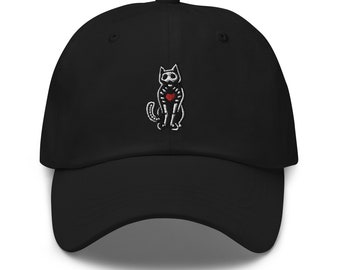 Cat Skeleton Dad Hat