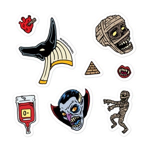 Vampires And Mummies Sticker Sheet