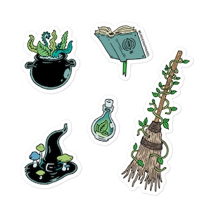 Green Witch Sticker Sheet