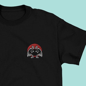 Mothman Red Moon Embroidered T-shirt