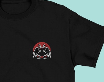 Mothman Red Moon Embroidered T-shirt