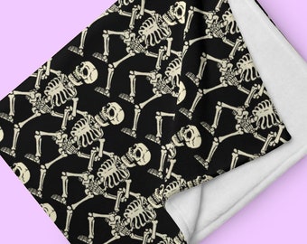Dancing Skeletons Throw Blanket