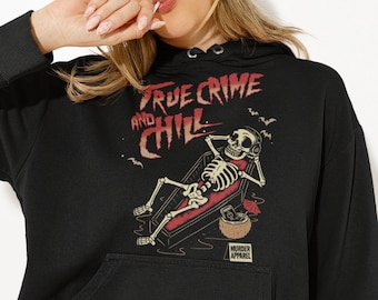Felpa con cappuccio True Crime And Chill