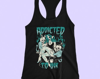 Addicted To Ink Racerback Tank