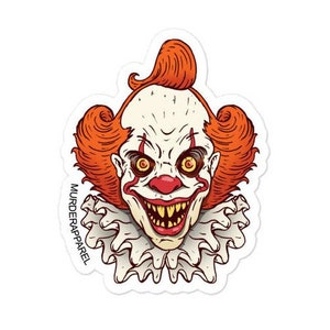 Adesivo de palhaço assustador Pennywise