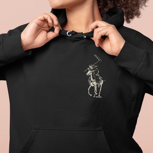 Goth Polo Grim Reaper Hoodie // Goth Death Hoodie