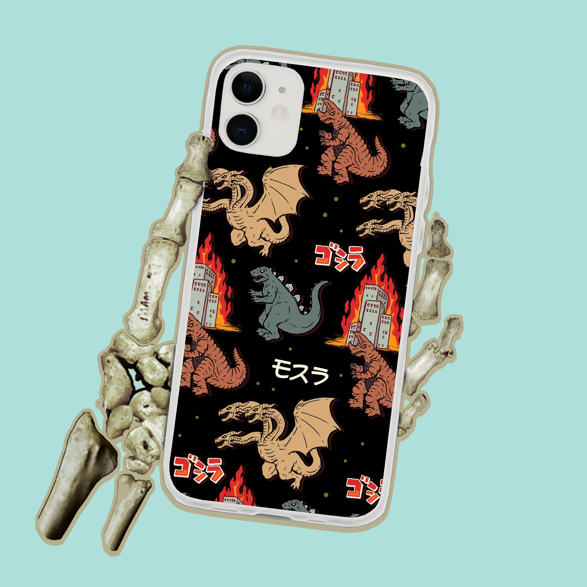 god zilla And Friends Japanese Monsters iPhone Case