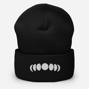 Moon Phases Witchy Beanie