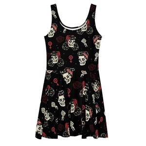 Rosie Skull Skater Dress