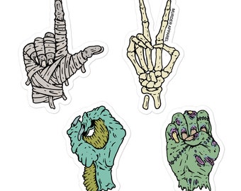 Monster Love Sign Language Sticker Sheet