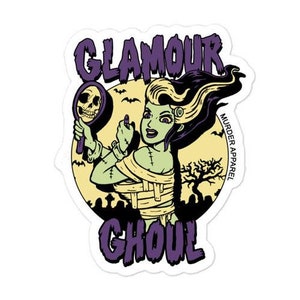 Glamour Ghoul Halloween Sticker