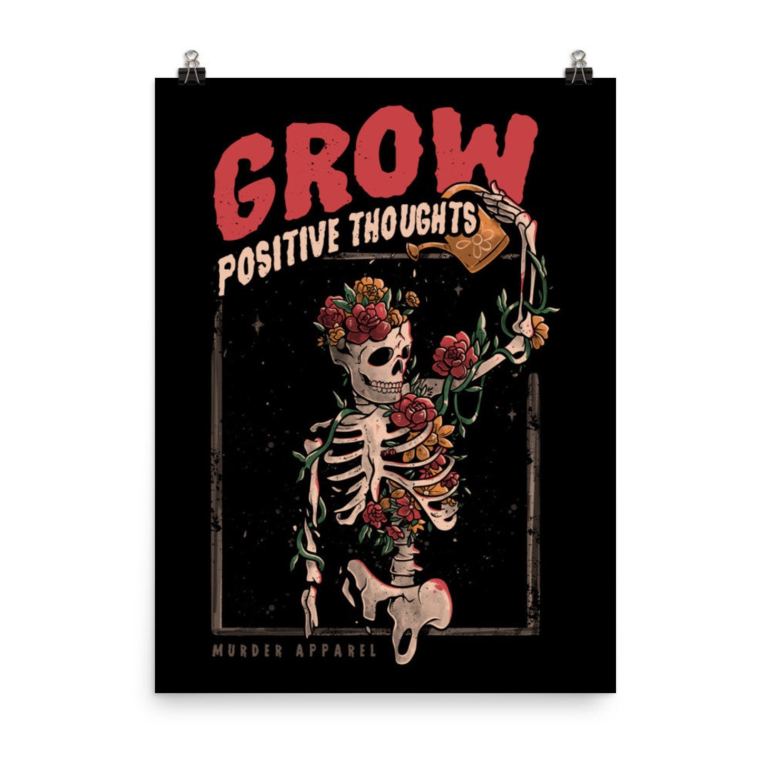 Grow Positive Thoughts Poster - Etsy